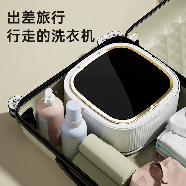 Cross-border folding washing machine dormitory small automatic elution-body machine portable baby underwear mini washing machine