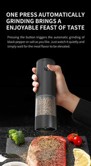 Electric Automatic Salt and Pepper Grinder Set Rechargeable With USB Gravity Spice Mill Adjustable Spices Grinder Kitchen Tools