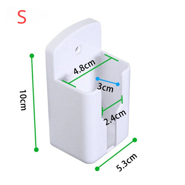 Universal White Air Conditioner Remote Control Plug Holder Wall Mounted Box Storage for Air Conditioner TV Cell Phone Wall Shelf