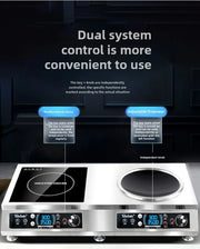 Concave Induction Cooker Electric Ceramic Stove Double Stove All-steel Desktop Commercial High-power 3500w Double-head Stove