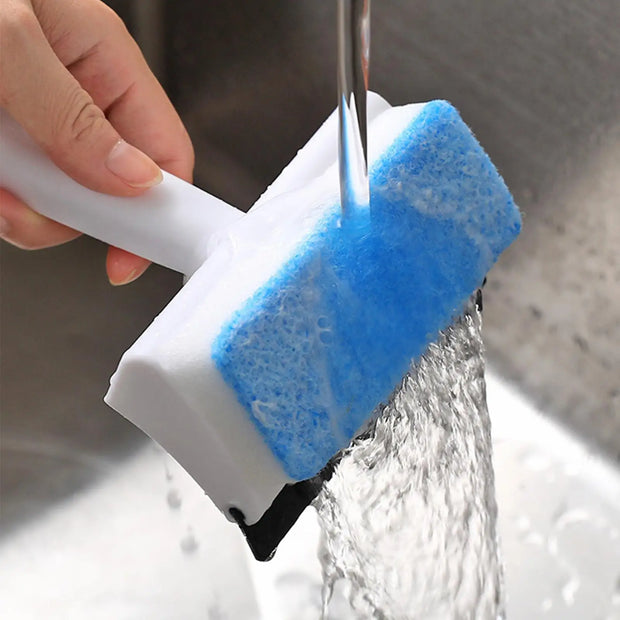 Window Scrubber Tile Cleaner Floor Brush Deep Cleaning Window Cleaner Glass Wiper for Kitchen Car Windshield Indoor Home