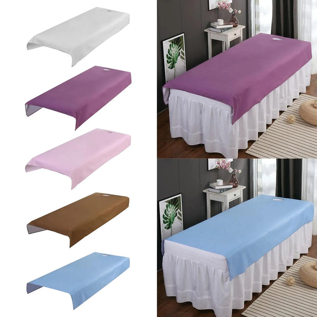 Massage Massage SPA Couch Cover with Hole - Solid Couch Professional Soft Massage Bed Cover - Salon Massage Fitted Sheet