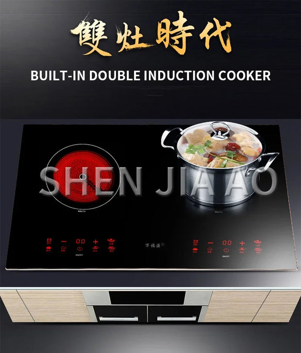 2200W*2 Induction Cooker Smart Double-head Electric Ceramic Stove Desktop Double Stove Induction Cooker Stir Fry