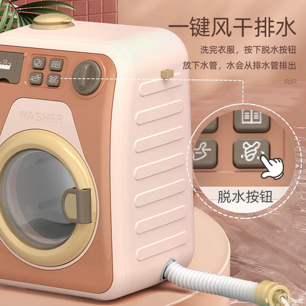 Mini Cleaning Set Small Household Appliances Series Washing Machine Cleaner Play House Doll festival birthday Kid gift Toy