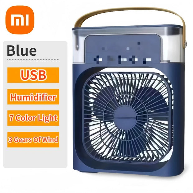 Xiaomi Mijia Portable Fan Air Conditioners USB Fan LED Household Water Mist Cooler Portable 3 Speed Fan For Use In Office