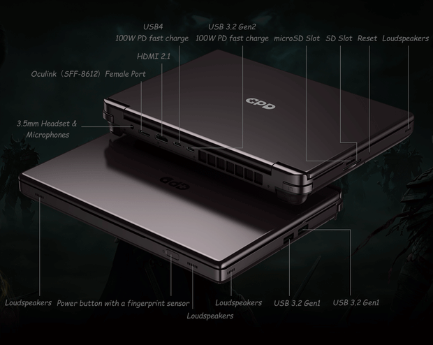 Latest 2024 GPD WIN Max 2 10.1 Inch AMD 8840U Win 11pro Gaming Laptop Portable Game Computer 32GB RAM 2TB Nvme PCIE4.0 SSD