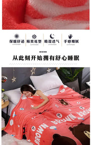 Hello Kitty Four Seasons Blanket Fast Warm Flannel Air Conditioned Blanket Student Dormitory Single Double Blanket Bed Sheet