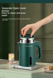 Portable Electric Kettle Insulated 1000ml  220V Double Layer Stainless Steel Fast Water Boiler for Travel