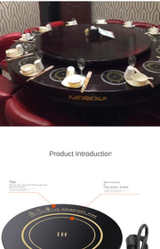 220V Compact Round Induction Cooker for Small Hot Pot, 800W Embedded Mini Single-Person Commercial Hot Pot Electric Stove