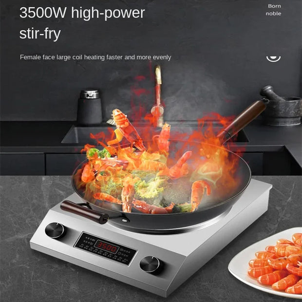 Electric Stove Concave Induction Cooker Wok Hot Pot 3500W High Power High Power Stir-fry Commercial Induction Cooktop 3500W