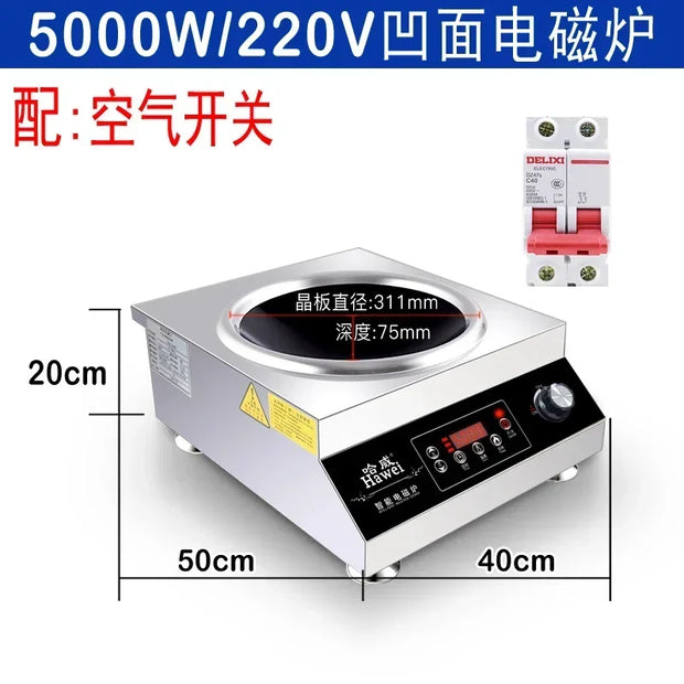 Commercial Induction Cooker - Flat & Concave,  Hotel & Canteen Electric Frying Stove, Commercial Fierce Fire Stove