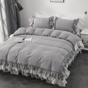 2/3pcs Lace Ruffle Bedding Set Luxury Bed Skirt Sheet Bedspread Korean Duvet Cover Girls Princess Bedspread Pillowcases