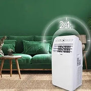 Draagbare airconditioner met warmte 12000 BTU, draagbare AC-unit met luchtontvochtiger en ventilator, koelt en verwarmt tot 400 vierkante voet, op afstand