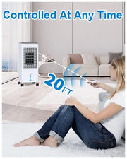 Portable Air Conditioners, 3-IN-1 Air Conditioner Portable for Room, [1.45 Gal Tank] Portable AC Cooling Fan w/ 3 Spds & Cooling