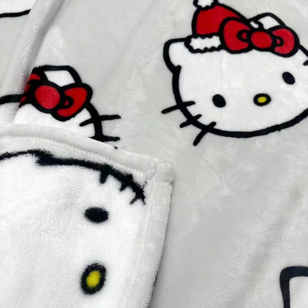 Halloween Ghost Hello Kitty Pluche Deken Sanrio Cartoon Grote Flanellen Deken Katoenen Bank Dutje Deken Bedlaken Kerstcadeau