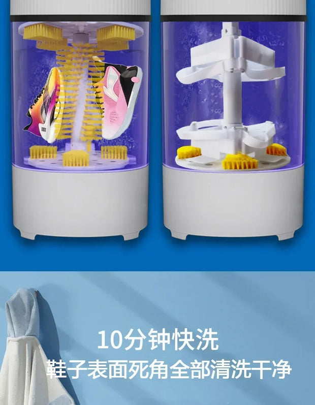 2024 new multi-face shoe washing machine semi-automatic 360° no-dead Angle shoe brushing machine dehydration