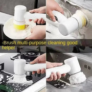 NEW Electric Spin Scrubber,Bathroom Cleaning Brush Power Scrubber with 5 Replaceable Brush Heads, Electric Cleaning Brush