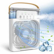 USB Elektrische Ventilator Airconditioners Draagbare Koelventilator LED Nachtlampje Water Mist Plezier 3 In 1 Luchtbevochtiger Voor Thuis