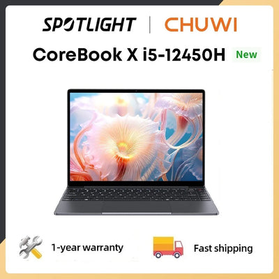 CHUWI Corebook X 2024 Laptop i5-12450H 8Cores 14 inch FHD IPS Screen 16GB RAM 512GB SSD WIFI 6 Windows 11 Gaming NoteBook PC