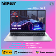 Ninkear Laptop A15 15.6'' FHD IPS AMD Ryzen™ 5 5500U 16GB DDR4 512GB SSD Backlit Keyboard Type-C Charging Windows 11 computer