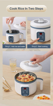 Electric Rice Cooker Multicooker Multifunction Pot Mini Hotpot Pan Soup Home Appliances for The Kitchen Pots Offers 1-2 People