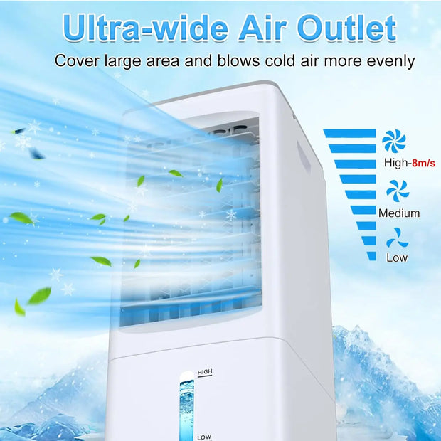 Portable Air Conditioners, 3-IN-1 Air Conditioner Portable for Room, [1.45 Gal Tank] Portable AC Cooling Fan w/ 3 Spds & Cooling