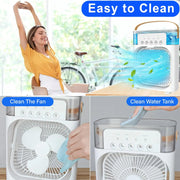 Portable Air Conditioners Fan,Evaporative Air Cooler, Ultra-Quiet Mini Air Cooling Fan 5 Cool Mist Timer for Bedroom Office Desk