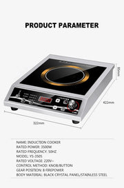 3500w Induction Cooker Household Flat Restaurant with High-power Induction Cooker 3.5kw Stir-fried Commercial