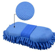 1 Pc Blue Microfiber Chenille Car Wash Sponge Care Washing Brush Pad Cleaning Tool Auto Washing Towel Gloves Styling Accessories