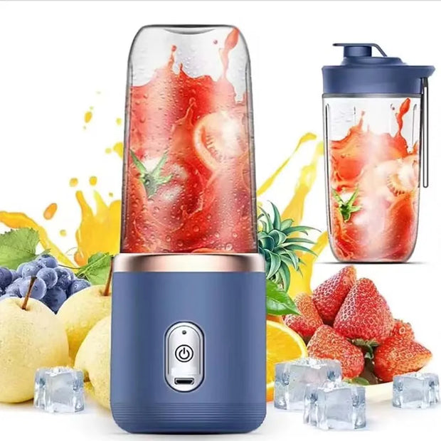 Hot Selling Usb Charging 6-Blade Electric Fruit Juicer Portable Paste Food Mixer Wireless Fresh Fruit Juice Mixer