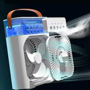 USB Elektrische Ventilator Airconditioners Draagbare Koelventilator LED Nachtlampje Water Mist Plezier 3 In 1 Luchtbevochtiger Voor Thuis