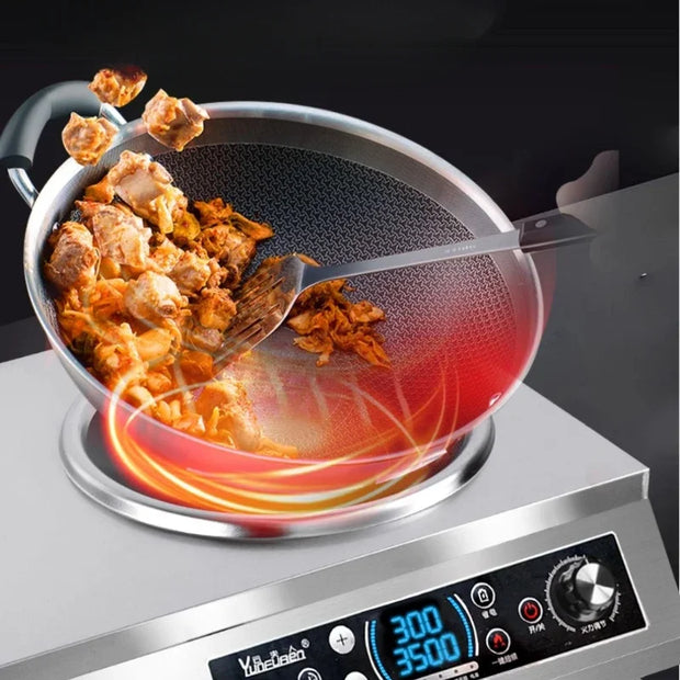 Concave Induction Cooker Electric Ceramic Stove Double Stove All-steel Desktop Commercial High-power 3500w Double-head Stove