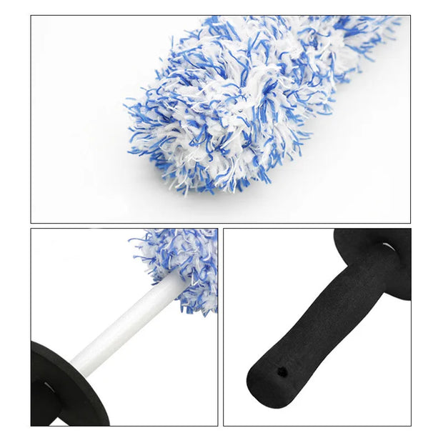 Car Wash Super Brush Microfiber Premium Wheels Brush Non-Slip soft Handle Easy To Cleaning car wheel Spokes Car Accessories