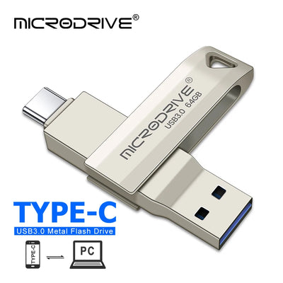 2 in 1 OTG USB 3.0 & usb-C Flash Pen Drive Memory Stick Usb3.0 flash disk 128GB 256G 512G Type C Pendrive free shipping