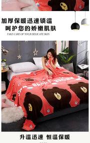 Hello Kitty Four Seasons Blanket Fast Warm Flannel Air Conditioned Blanket Student Dormitory Single Double Blanket Bed Sheet