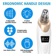 Electric Facial Blackhead Remover Vacuum Pore Cleaner Acne Cleanser Black Spots Removal Face Nose Deep Cleaning tools