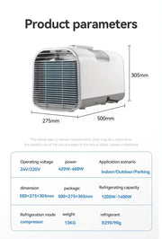 Manufacturers Small Mobile Inverter Household Airconditioner Mini Cooling Fan AC Unit Portable Air Conditioner for Cars Home