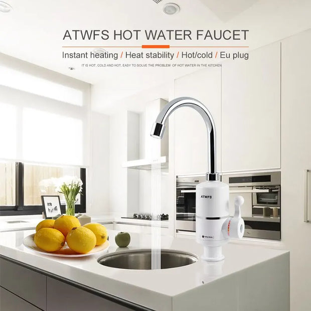 ATWFS Tankless Elektrische Nieuwste Waterverwarmer Keuken Instant Warmwaterkraan Verwarming Waterkraan Instant Verwarming3000w