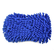 1 Pc Blue Microfiber Chenille Car Wash Sponge Care Washing Brush Pad Cleaning Tool Auto Washing Towel Gloves Styling Accessories