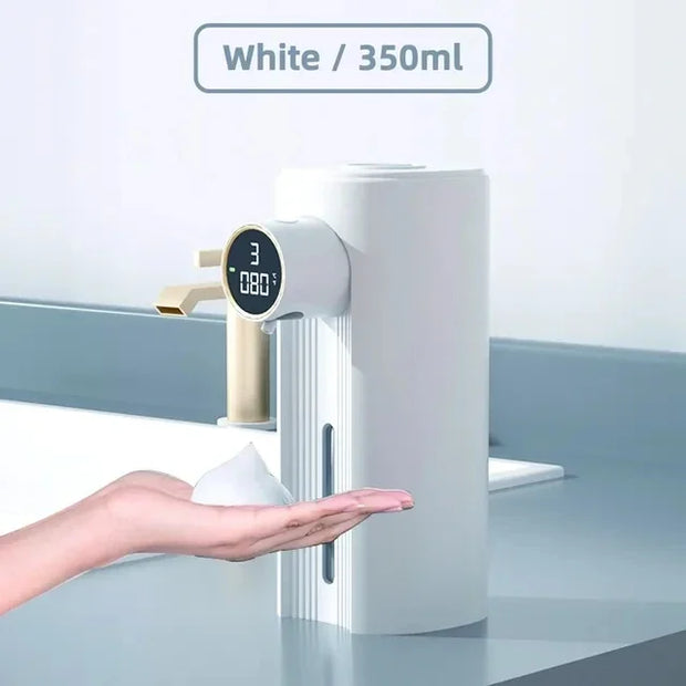 2023 New IPX6 Automatic Foam Soap Dispenser HD LED Display Liquid Soap Dispensers Bathroom Infrared Sensor Hand Washing Machine