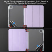 Case for iPad 7th 8th 9th 10.2 Cover Transparent with Pencil Holder Tablet Case for iPad Air 4 5 10.9 5th 6th 9.7 Pro 12.9 funda