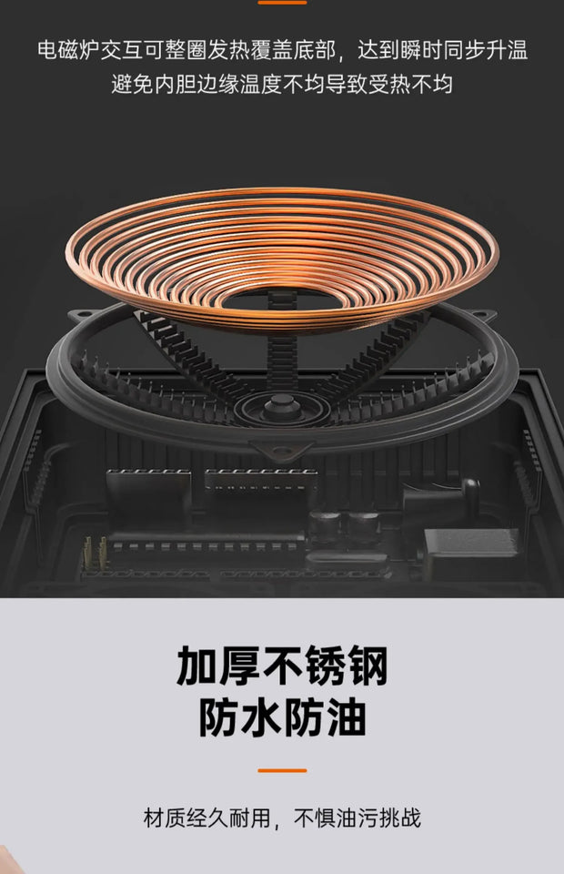 Concave induction cooker household 5000W commercial wok integrated high-power battery stove induction cooktop