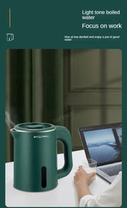 Portable Electric Kettle Insulated 1000ml  220V Double Layer Stainless Steel Fast Water Boiler for Travel