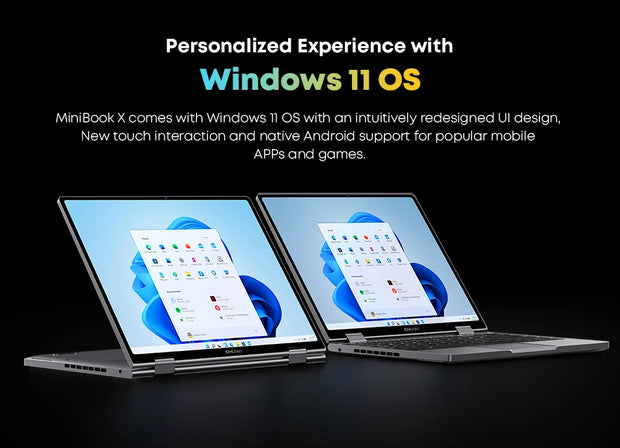 CHUWI MiniBook X 2-in-1 laptop tablet Intel N100 10,51" FHD IPS-scherm 12 GB LPDDR5 512G SSD Windows 11 notebook 1200*1920