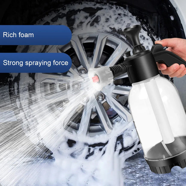 2L Foam Sprayer Car Wash Hand-held Foam Watering Can Air Pressure Sprayer Plastic Disinfection Water Bottle Car Cleaning Tools