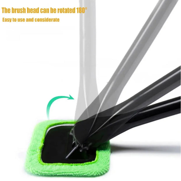 Car Cleaning Wash Tool with Long Handle Car Window Cleaner Washing Kit Windshield Wiper Microfiber Wiper Cleaner Cleaning Brush