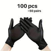 Black/pink disposable gloves PVC tattoo work gloves with Home Kitchen Tools Tattoo Washing Car Household Cleaning Work Gloves