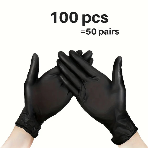 Black/pink disposable gloves PVC tattoo work gloves with Home Kitchen Tools Tattoo Washing Car Household Cleaning Work Gloves