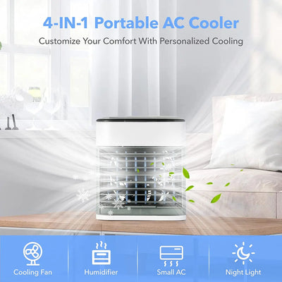 Portable Air Conditioner Home Use Mini Air Cooler Portable Air Conditioning for Office 4 Gear Speed Air Cooling Fan Humidifier