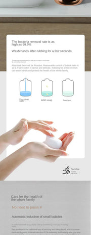 Smart Foam Washing Mobile Phone Household Induction Soap Dispenser Children Students Hotel Antibacterial Hand Sanitizer Machine